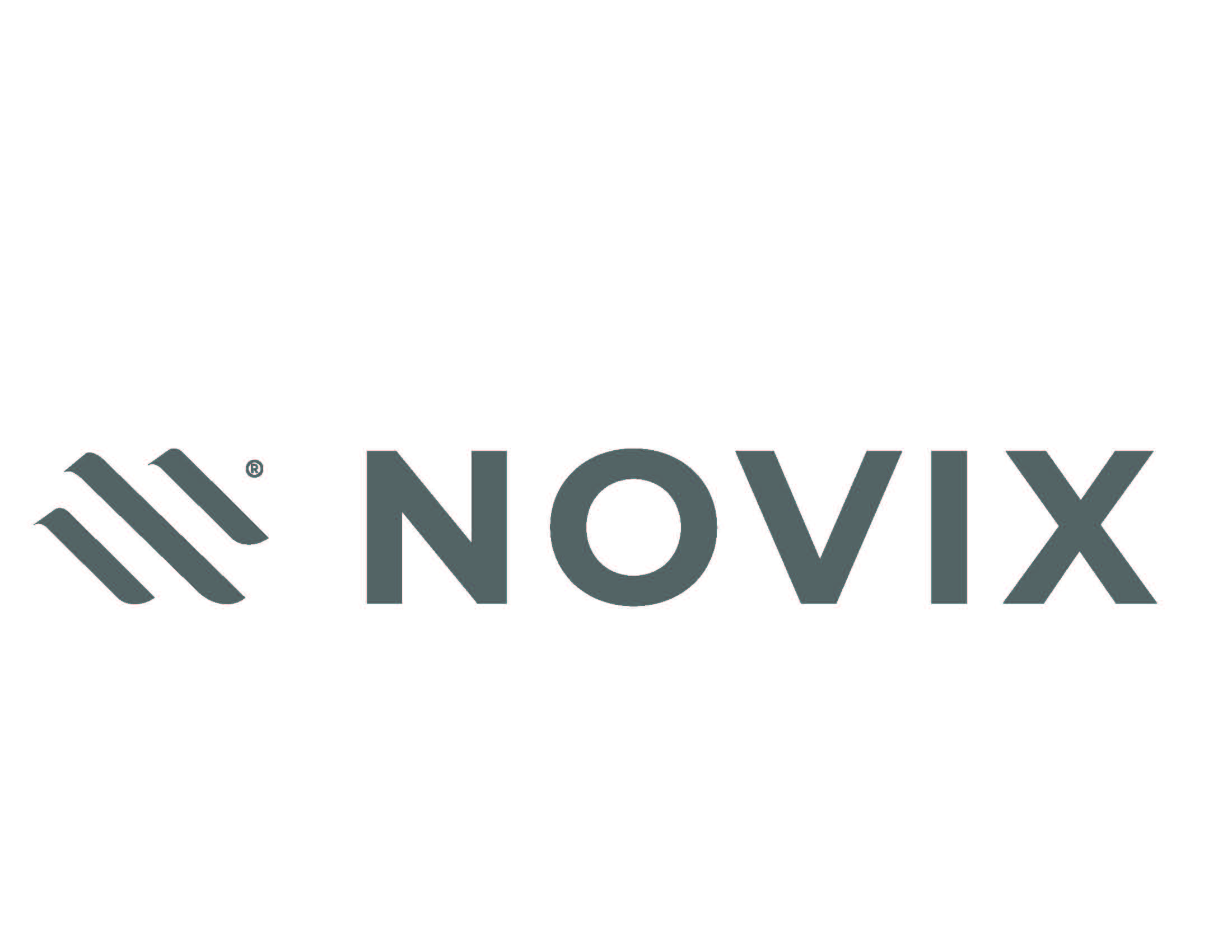 Novix linear logo with stripes